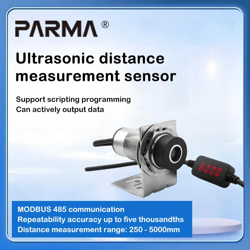 Industrial Grade Millimeter-level High Precision Ultrasonic Distance Sensor Liquid Material Level Detector RS485 Modbus Transmit