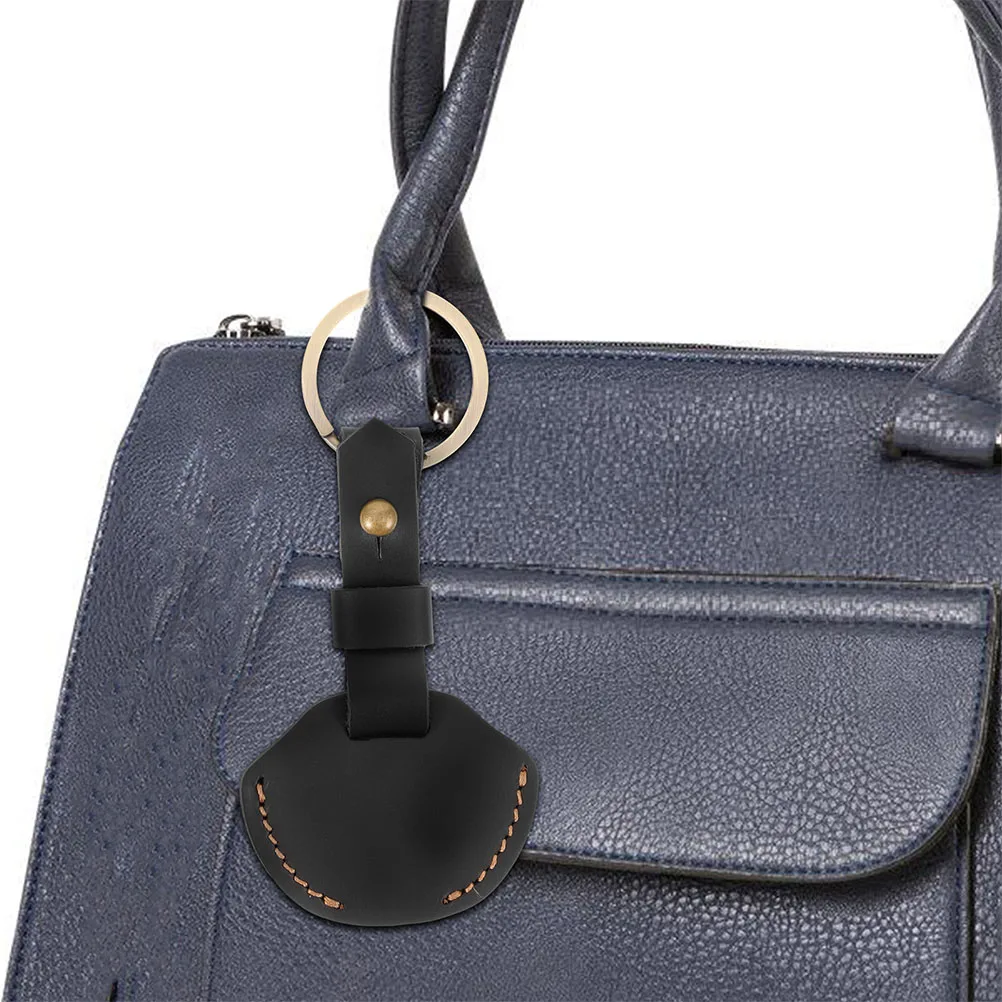 

2pcs Artificial Sleeve Handmade Vintage Key Cover Protective Keychain Holder Key Fob Case For Broken Car Home Keys Black