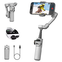 AOCHUAN Smartphone 3 Axis handhold Gimbal Stabilizer For iPhone and Android phone With built-in extension pole and led display