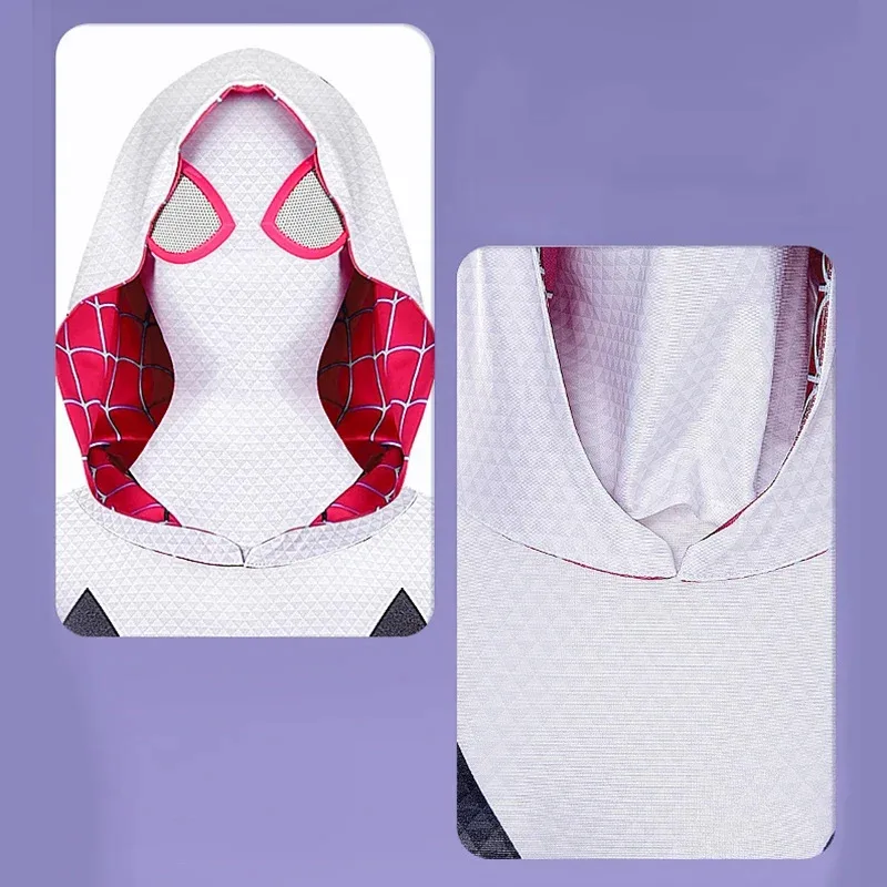

qq 123Новый эластичный комбинезон из ткани LYCRA, костюмы для косплея Stacy Spider Gwen для женщин, колготки для вечеринки на Хэллоуин, съемный M