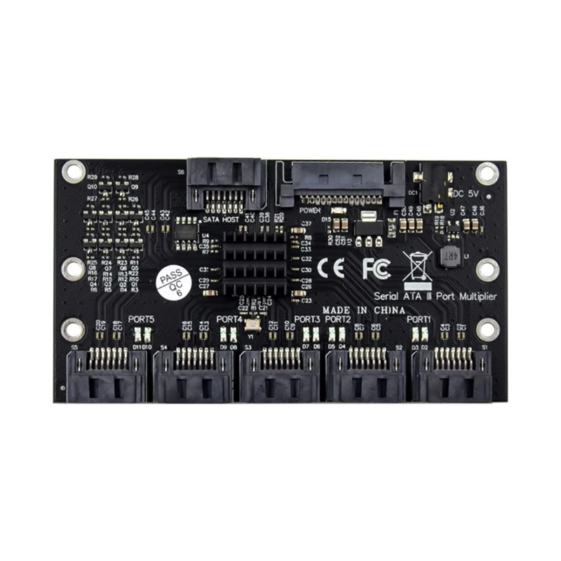 Placa expansão controlador PCIE 1 a 5 portas III PCIE para adaptador