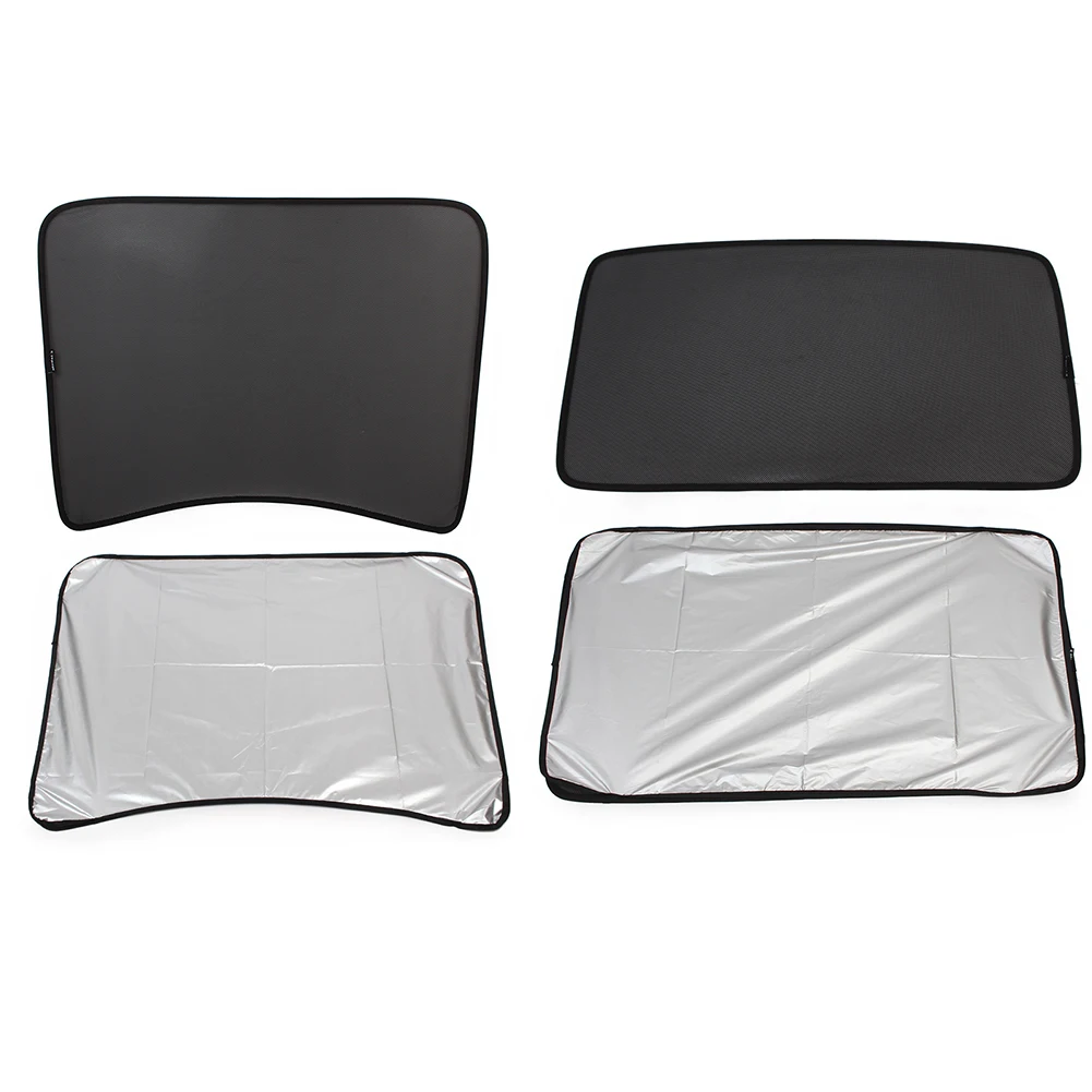 4Pcs Car Front Rear Windshield SunShade Mesh Sunroof Curtain Sun Shade Skylight Cover For Tesla Model 3 2017 2018 2019