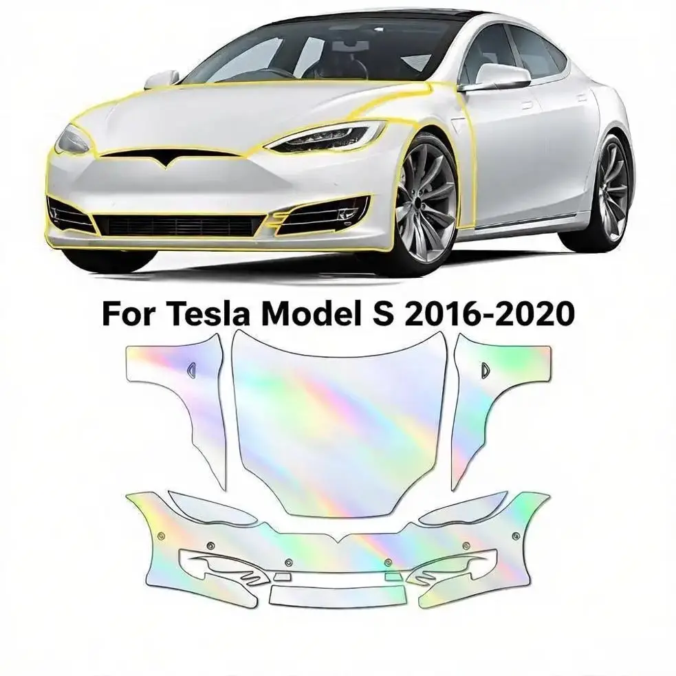 

8.5Mil TPU Scratch-resistant Matte Clear Paint Protection Film For Tesla Model S 2016-2020 Body Transparent Bra Per-cut PPF Kit