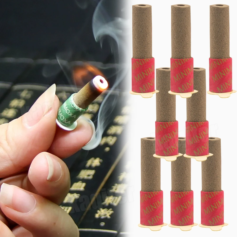 

180 шт., мини-трубки Moxa, палочки, рулонная микро-дымовая горелка, китайские трубки Moxa, наклейки для прижигания, массажер, терапия, иглоукалывание