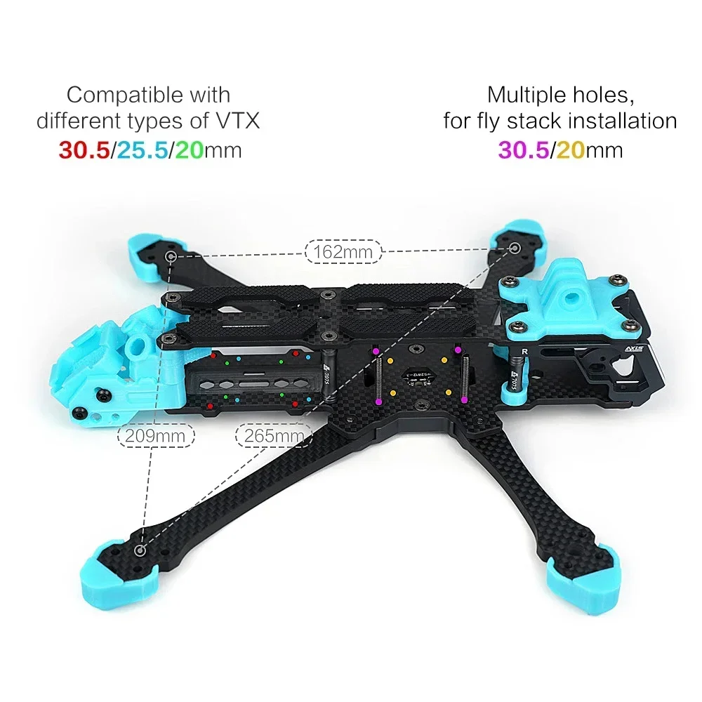 ドローンキット,アナログhdリンク,dji o3 rc fpv,mant6 "6", 262mm,t700