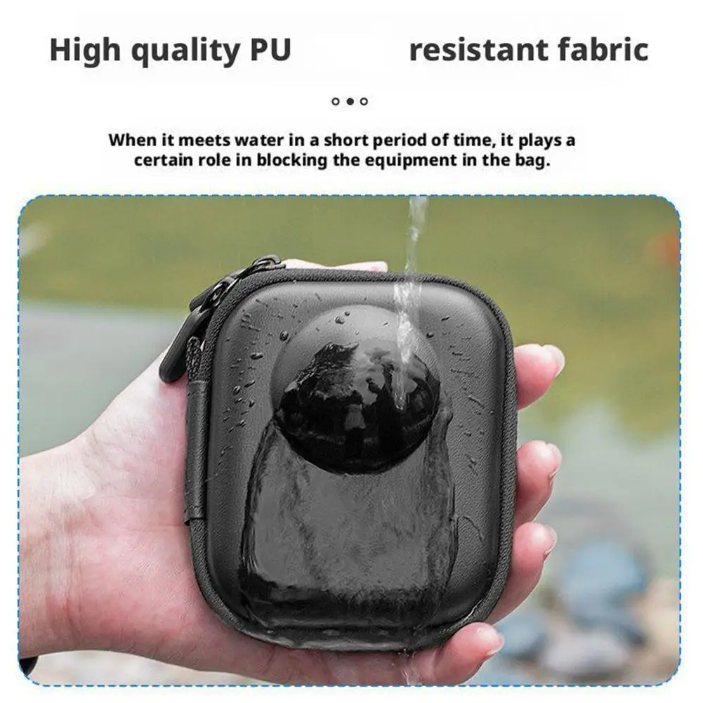 Mini Estuche de transporte con Protector de lente para DJI OSMO 360, bolsa protectora compacta impermeable con media cremallera, bolsa de viaje resistente a caídas