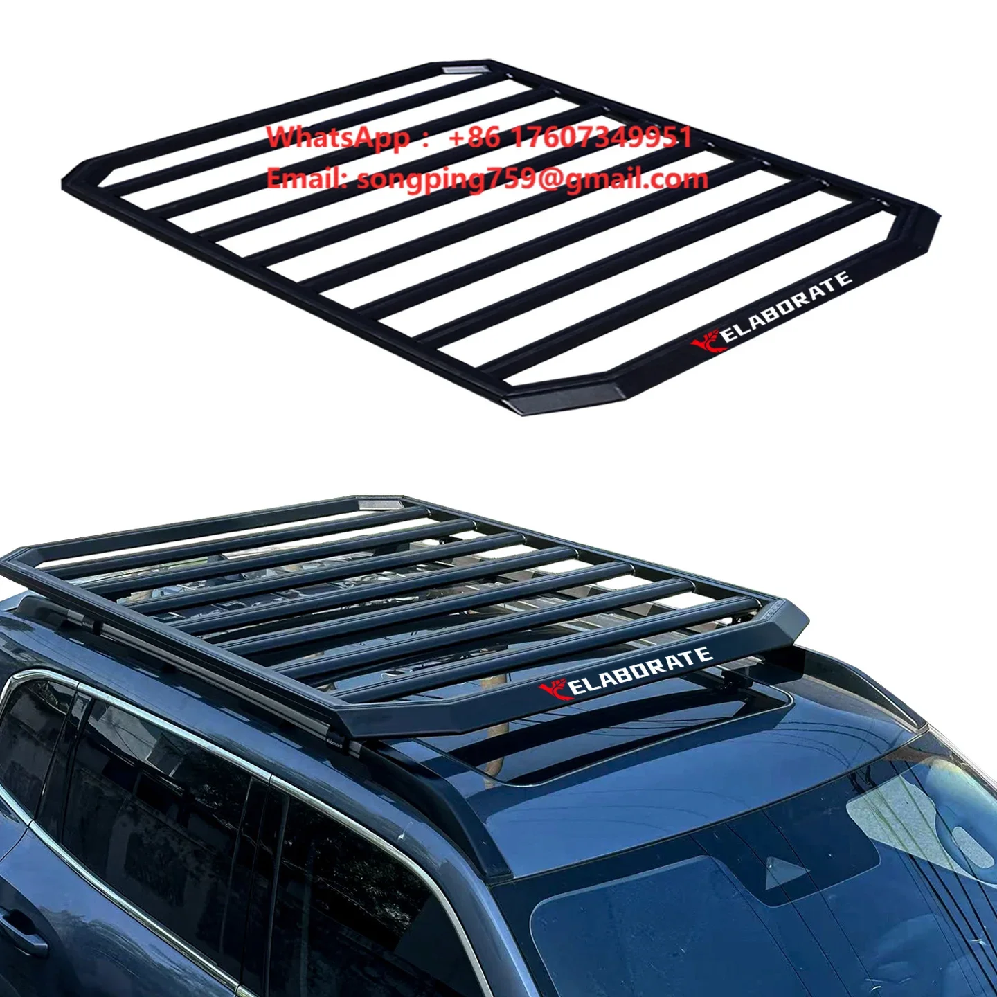 High Quality Aluminum 4x4 Cross Bar Frame Car Roof RackBasket for ford Rangerford Territory Roof Rackaluminum Rack for ford Van