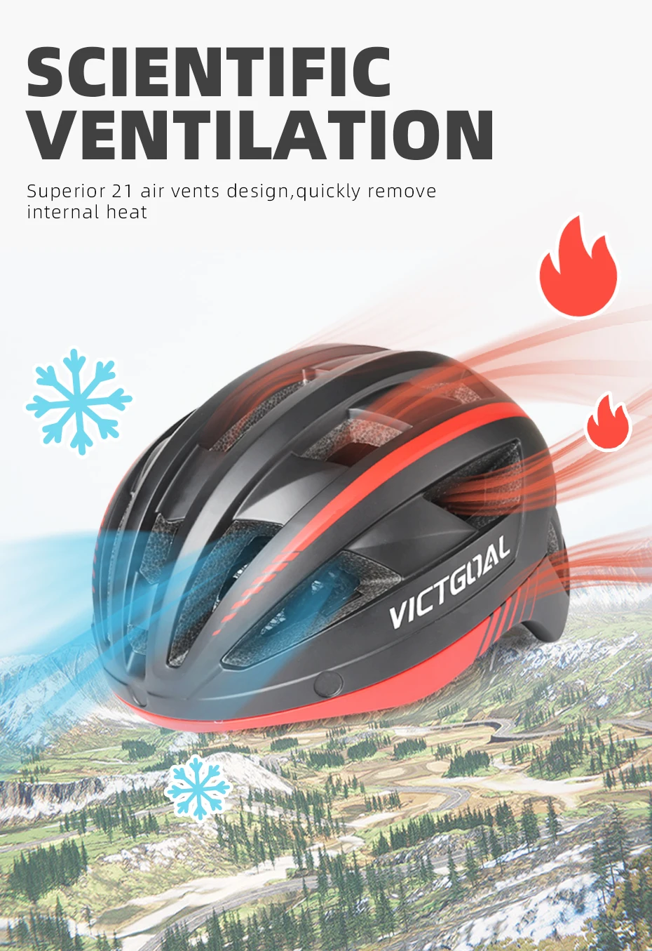 VICTGOOL Fahrradhelm für Männer Sonnenblende Goggles Radfahren Helm LED USB Licht Magnetische Linse MTB Rennrad Helme Sicherheit – Detail 4