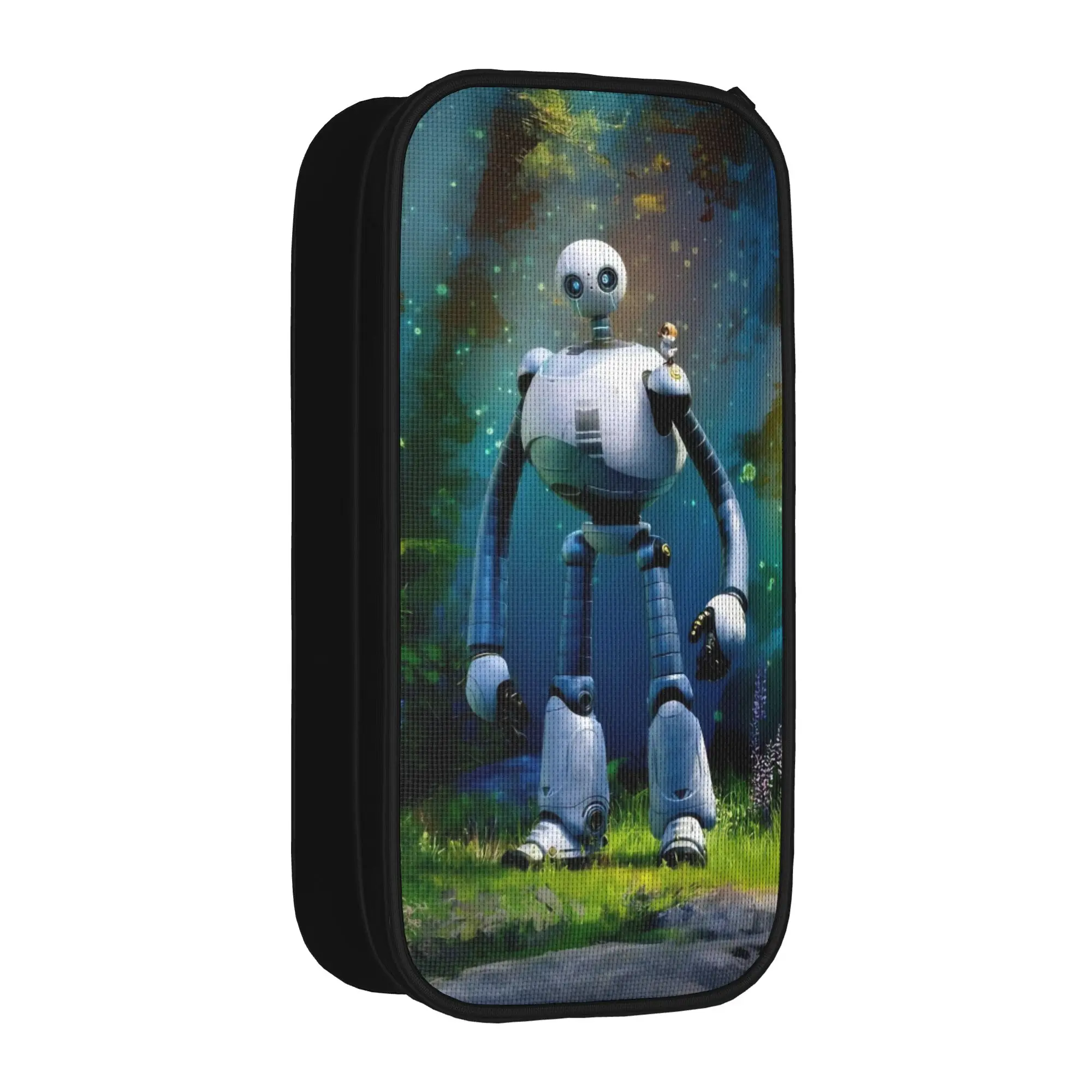 Roz Brightbill Pencil Cases Fun  Wild Robots Pen Holder Bag Girl Boy Large Storage School Supplies Gift Pencil Pouch