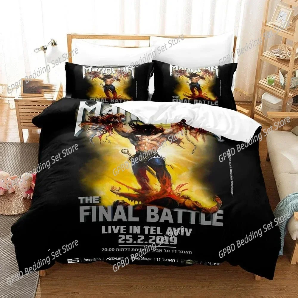 Heavy Metal Band Manowar 3D NEW Duvet Cover Pillowcase Bedding Set Adult Girl Bedroom Decoration Children Single Double Large