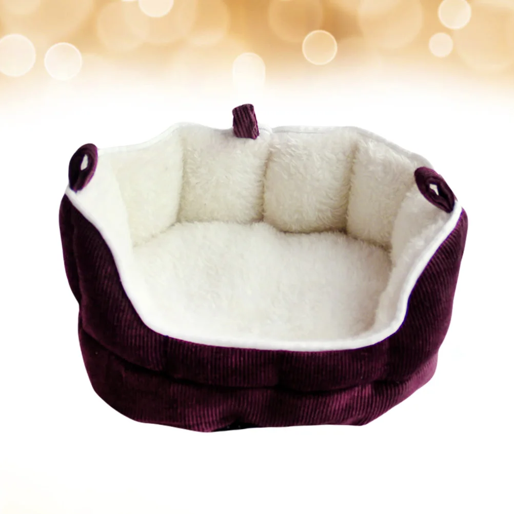 

Small Animal Bed Pet Hamster Nest House Keep Warm Cozy Red Hideout Soft for Animals