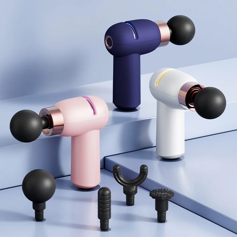 Sports Fitness Fascia Gun Multi-gear Adjustment Massager Mini Neck Membrane Grab Charging Portable (2 sets)