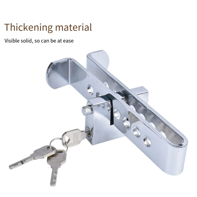 

R4-Car Adjustable Clutch Lock Universal Brake Pedal Lock Clutch Brakethrottle Lock Security Anti-Theft Tool