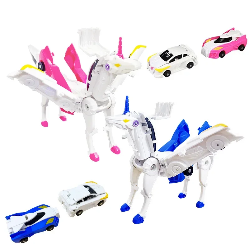 Unicorn Pegasus Action Figure Deformation Robot Burst Collision Magical Transformation Beast Trendy Toys Kids Gift Surprise Gift