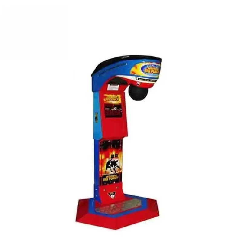 Custom English Indoor Sport Arcade Punch Machine,Coin Operated LED Motherboard Rumble Metal Plastic,Commercial Amusement Device