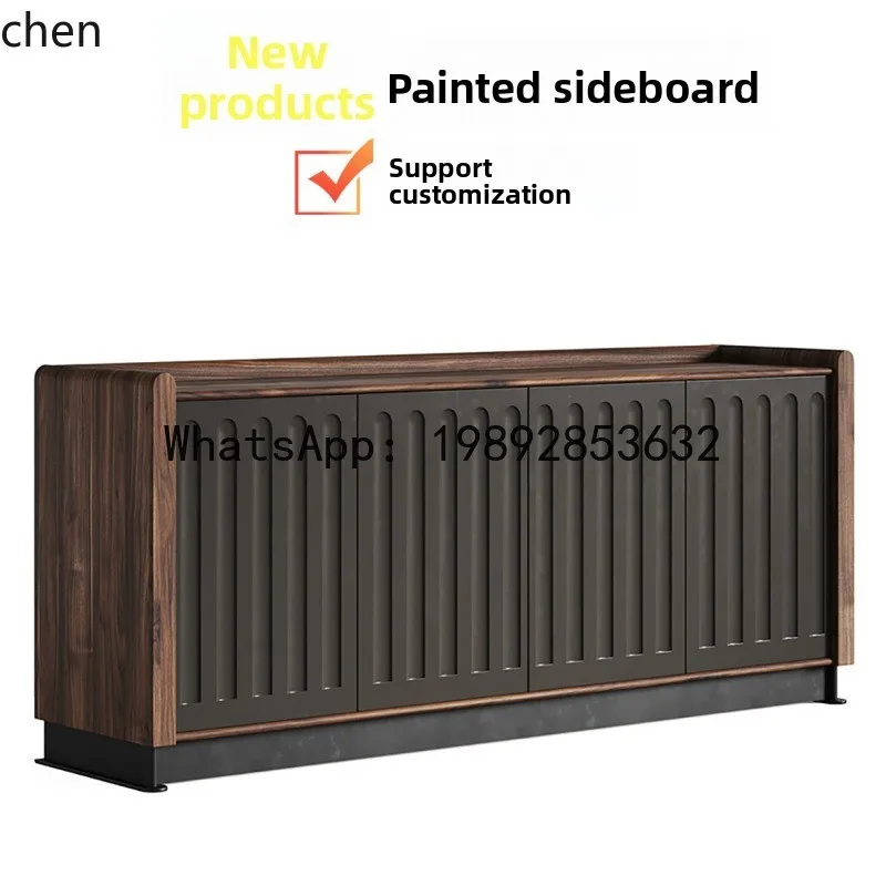 FZ Lacquer Sideboard Cabinet Modern Minimalist Living Room Storage Organizer Shelf Home Wall-Mounted Entryway Wine Cabinet