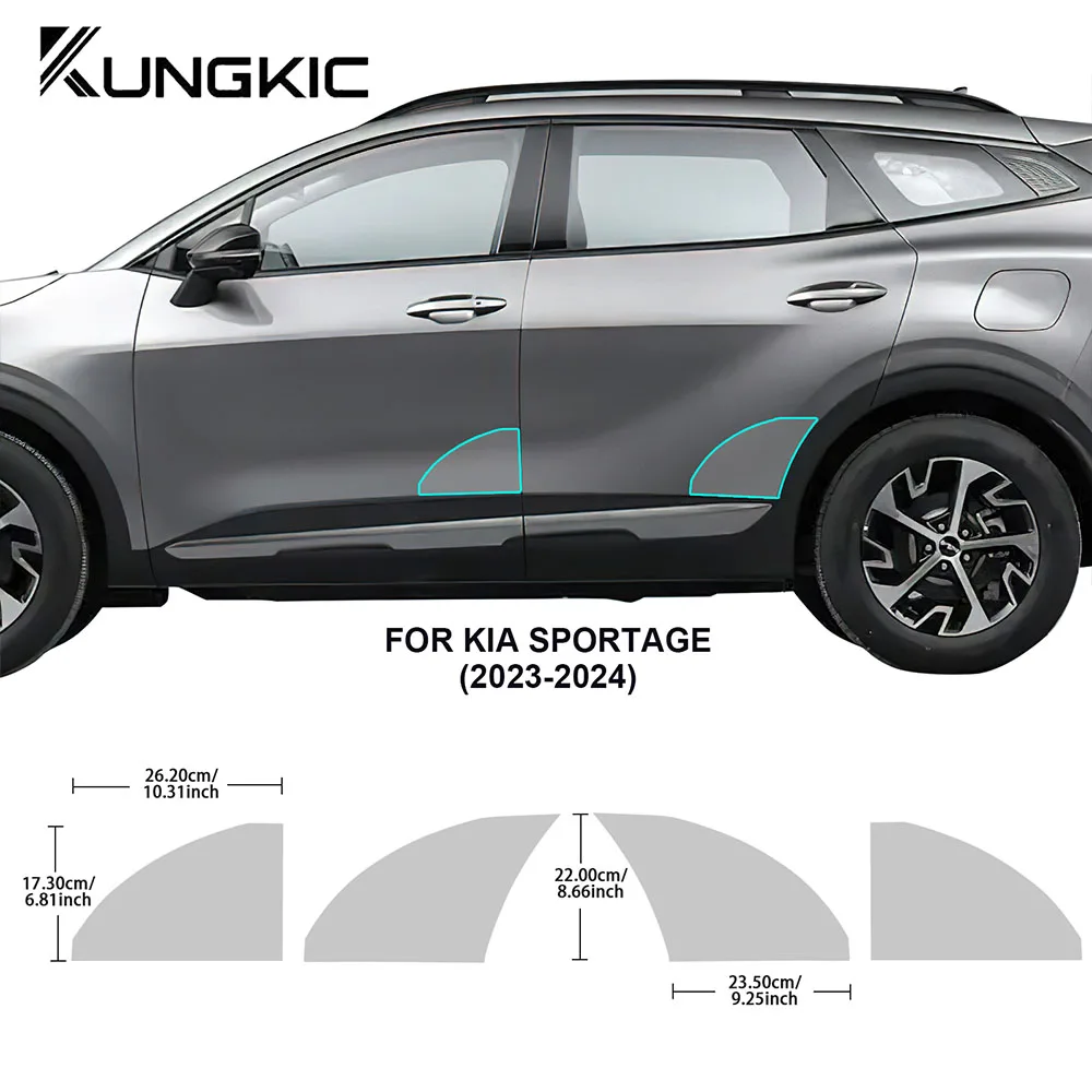 

For KIA SPORTAGE 2023 2024 Car Door Sills Triangle Protective Film TPU Anti-scratch Refit Sticker Paint Protection Accessories