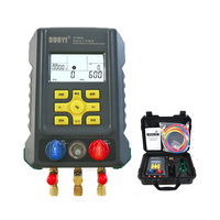 DUOYI DY522A Digital Manifold Meter Air Conditioning Vacuum Gauge for Refrigeration HVAC Vacuum Pressure Temperature Tester Set
