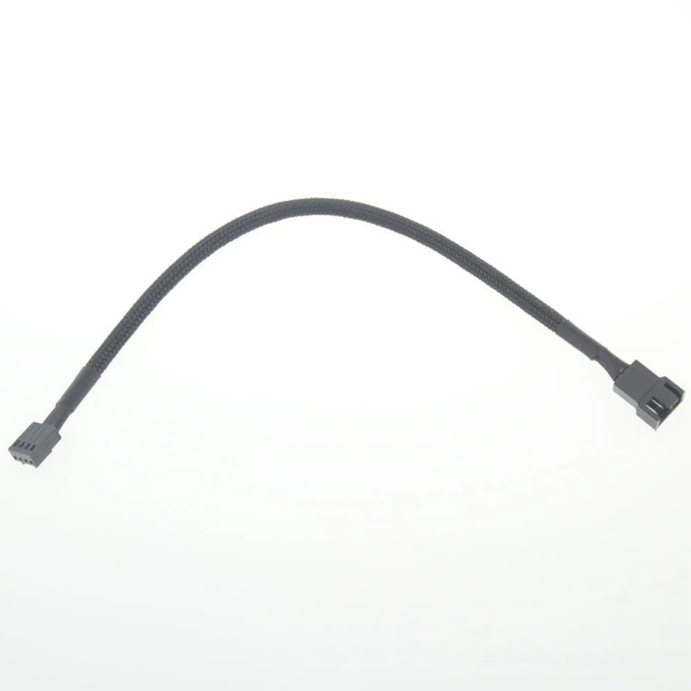 New 4 Pin Pwm Fan Cable 1 To 4/3/2/1 Ways Splitter Black Sleeved 27cm Extension Cable Connector Pwm Extension Cables
