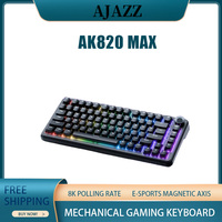 AJAZZ AK820 Max Ultra HE Wireless Gaming Keyboard E-Sport Hall Effect Magnetic Switch 8K Polling Rate 2.4G BT Connection DKS RGB