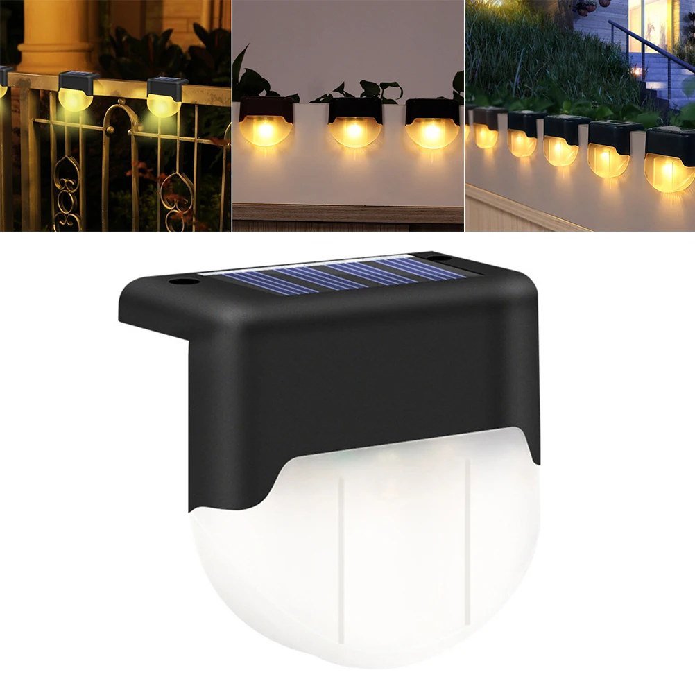 

1pc Stair Lights Waterproof Led Outdoor Step Lamps Solar Powered Deck Fence Lighting Warm White Light Water Resistant Staircase
