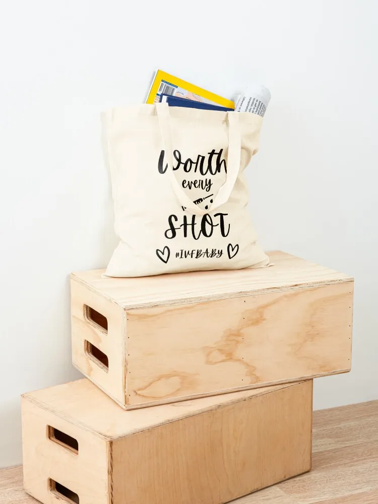 يستحق كل طلقة، IVF BABY! حمل حقيبة قماش حقيبة كبيرة حمل حقيبة قماش ستوتي سوبر ماركت قابلة للطي #4