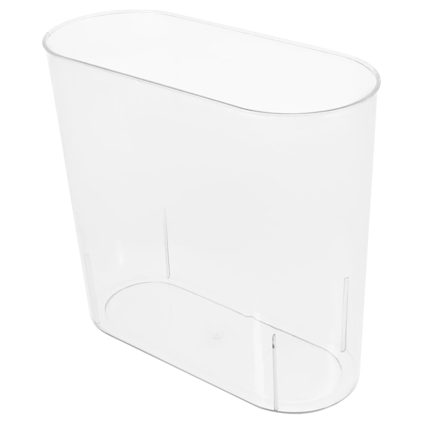 Clear Slim Trash Can Sturdy Plastic Wastebasket Multi-Scene Use for Kitchen Bathroom Bedroom Office Household Garbage Bin