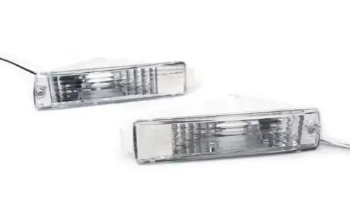 

White Crystal Clear Front Turn Signal Light, L & R, New for JETTA MK2, Golf MK2, 2Pcs