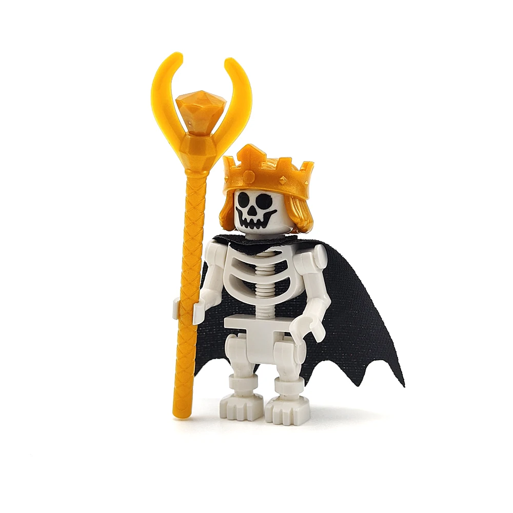 MOC Halloween Skeleton Armee Mini Puppe Bausteine DIY Zusammengebaute Bausteine Charakter Puppe Skelett Pferd Ornamente Spielzeug