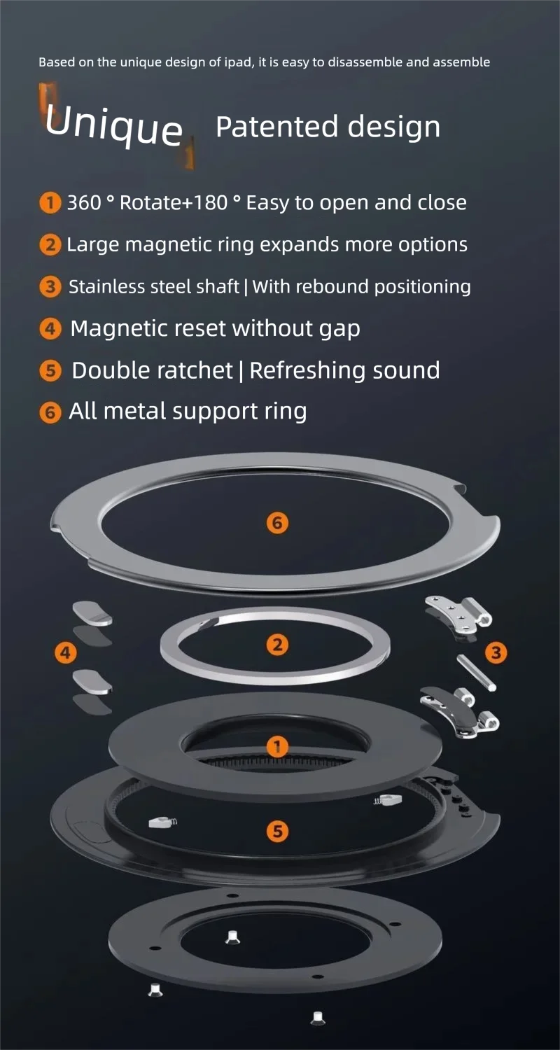 Portable Galaxy Tab Magnetic Holder For iPad Cradle Maca Tape Foldable Magsafe Tablet Ring Grips Stand Air Stand