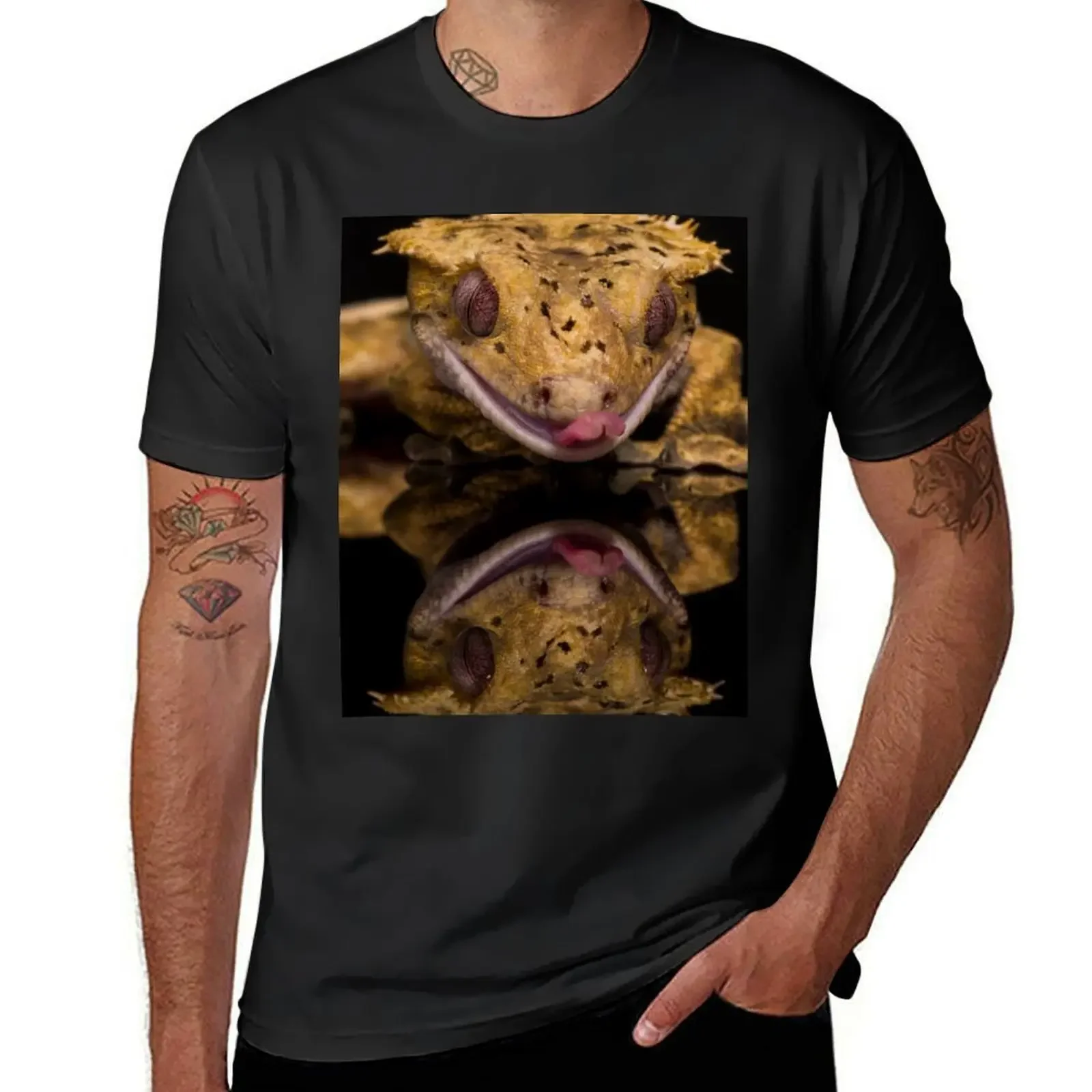 New Caledonian Crested Gecko T-Shirt tops customizeds blacks for a boy t shirts for men graphic