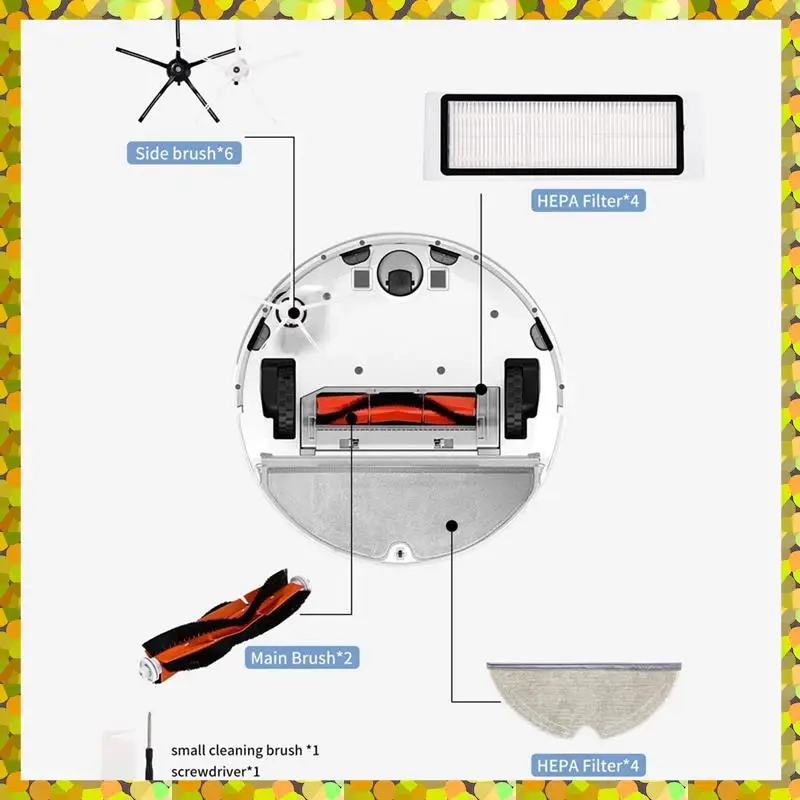 AGLH لشاومي Roborock S5 Max S6 Pure S6 Maxv قطع غيار المكنسة الكهربائية فرشاة جانبية رئيسية فلتر HEPA ممسحة قماش إكسسوارات