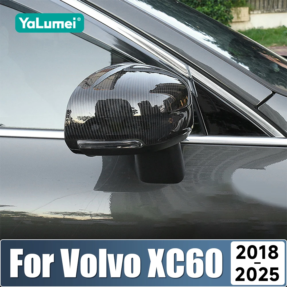 Für Volvo XC60 2018 2019 2020 2021 2022 2023 2024 2025 ABS Auto Seite Rückspiegel Kappe Abdeckung Shell trim Aufkleber Zubehör