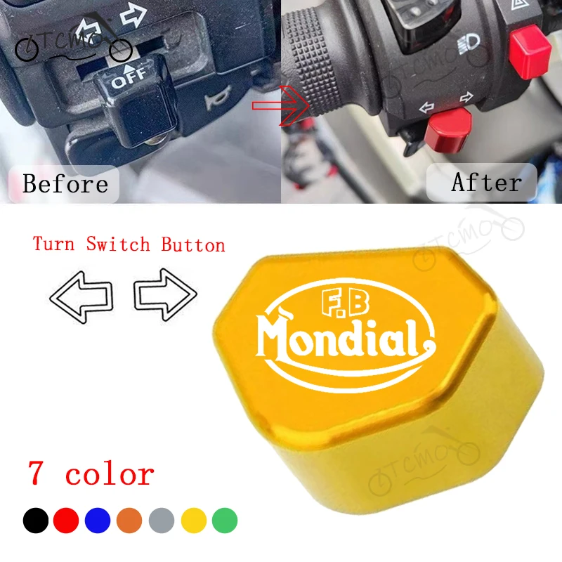 Interruptor de señal de giro con tapa de llave para motocicleta FB Mondial Flat Track HPS 125 300 Hipster Imola SMT SMX 125, accesorios