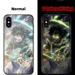 Luxury Anime LED Light Up Phone Case For Samsung S23 S22 S21 S20 Note 10 20 Plus Ultra A54 A53 A52 Glowing Luminous Back Cover