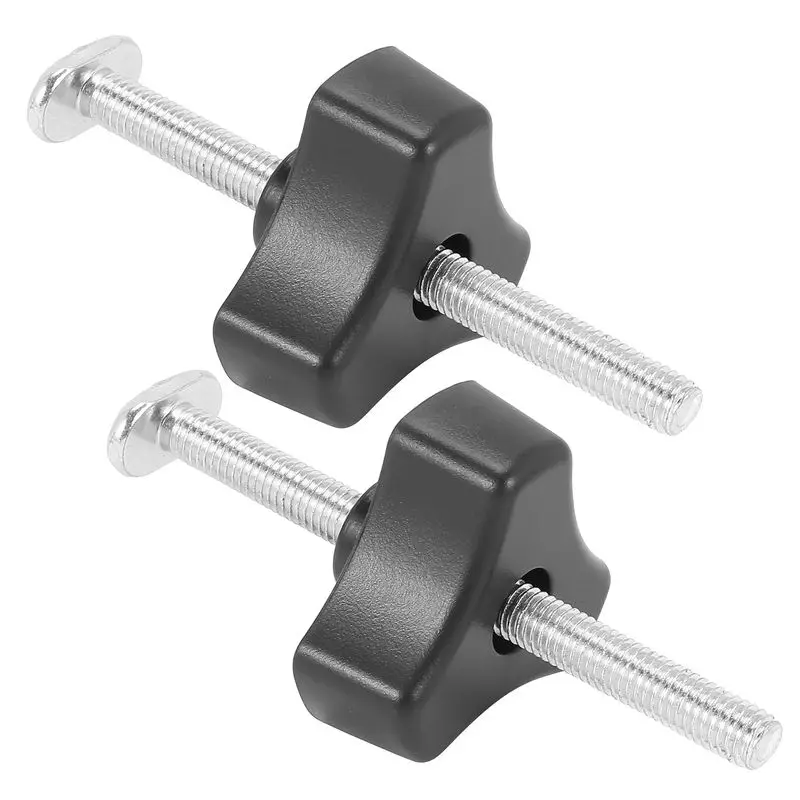 8 Set T Screw And M8 Plastic Handle,Metal Quick Acting Hold Down Clamp Set For T-Slot T-Track DIY Woodworking Tool-[LUCK 9]