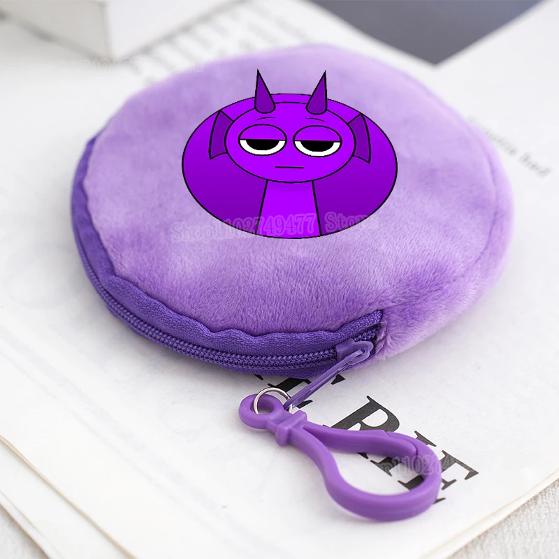 Sprunki Portamonete per bambini Portafoglio in peluche Incrediblebox Carattere stampato Portamonete Portachiavi portatile Borsa regalo