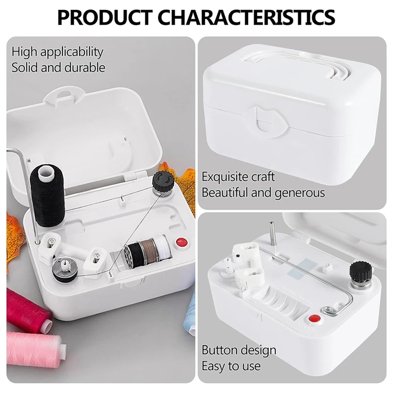 Electric Bobbin Winder Portable Bobbin Winder With Handle Automatic Bobbin Winder Machine USB/Battery Powered