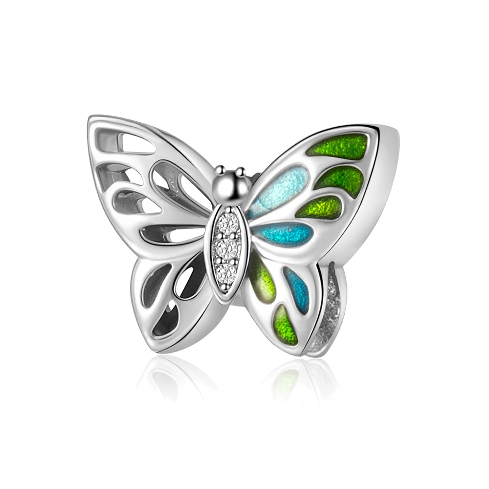 Original Design Colorful Dragonfly Gem Butterfly Charms Beads Fit Pan Bracelet Necklace DIY Design Jewelry Making Gift 2025 New