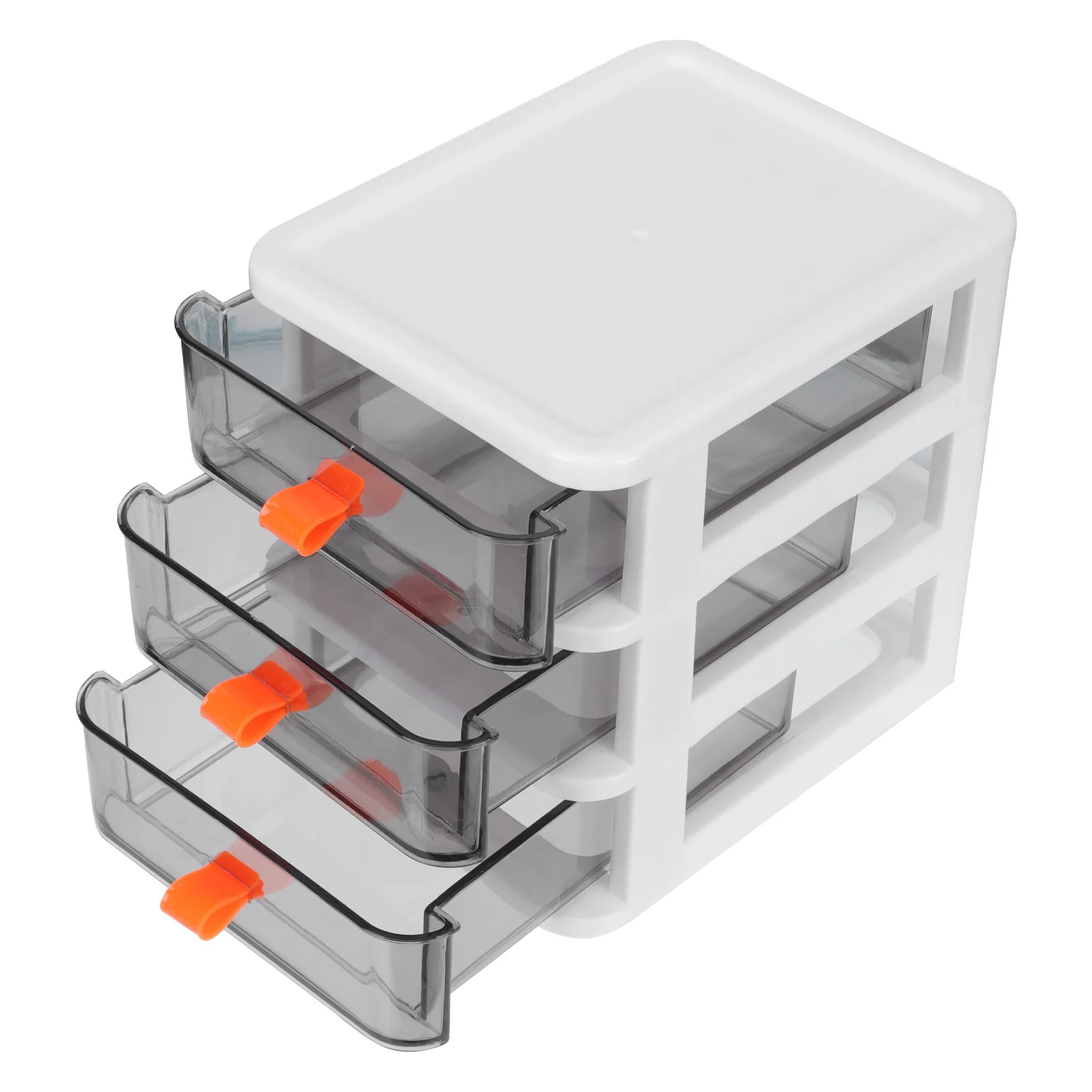 

Multi-layer Storage Box 3 Layers White Desk Drawer Organizers Stackable Office Desktop Holder Study Room