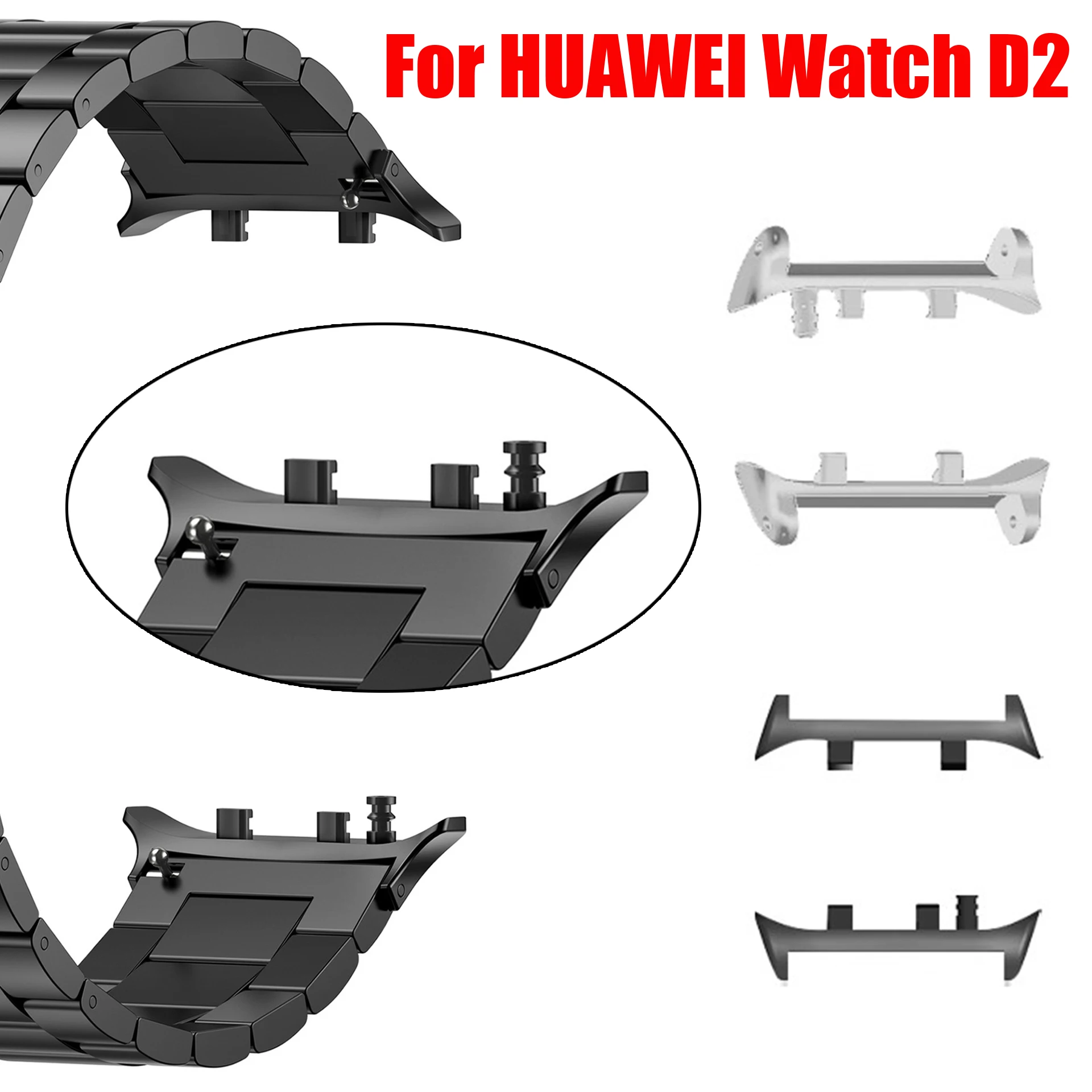 1 Pair Adapter for Huawei Watch D2 22mm Width Stainless Steel Connectors Metal Connector for Huawei Watch D2 Watch Accessories