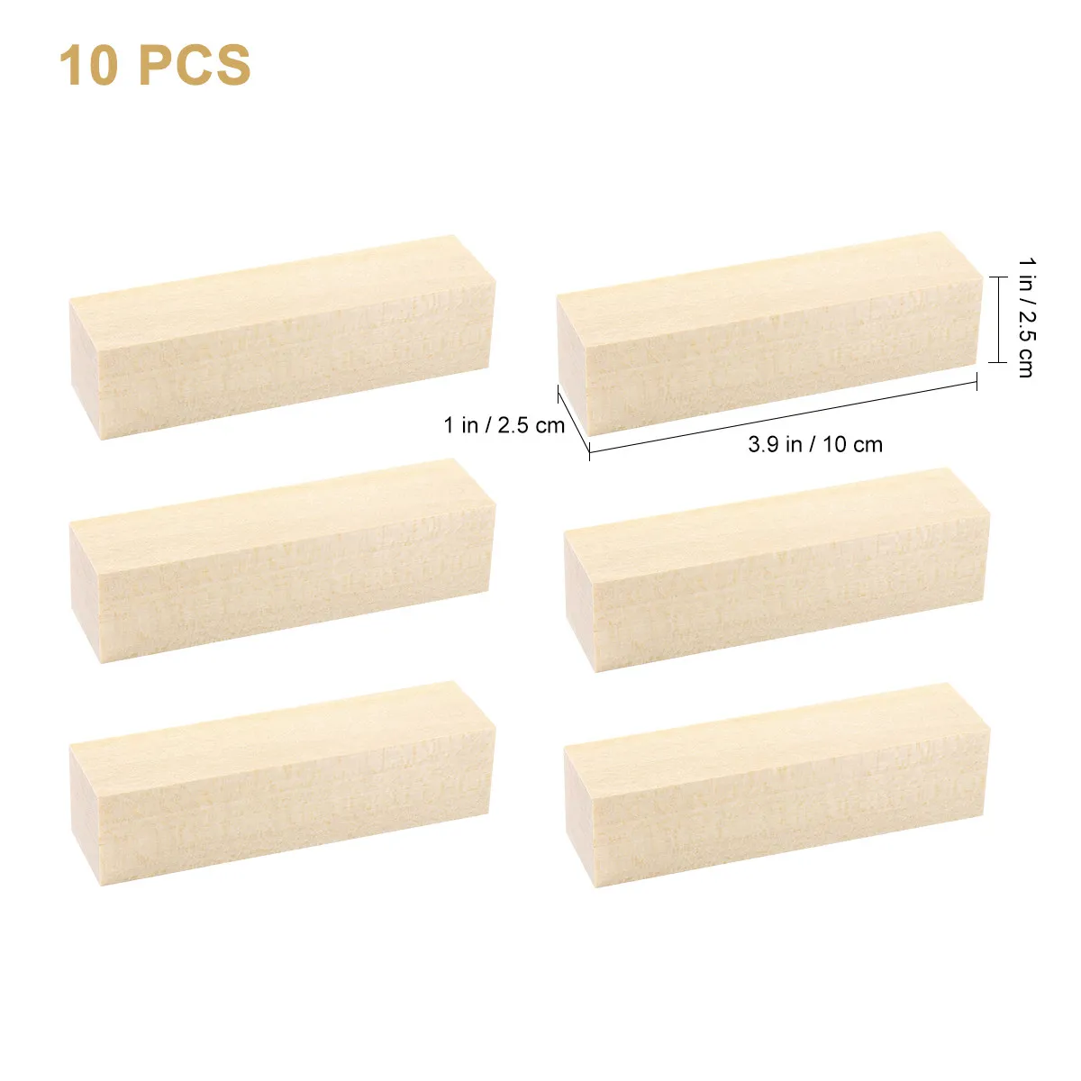10Pcs DIY Wooden Plank Natural Color Small Wood Blocks Perfect for Craft Decorating Art Projects and Handmade DIY Wood Blocks
