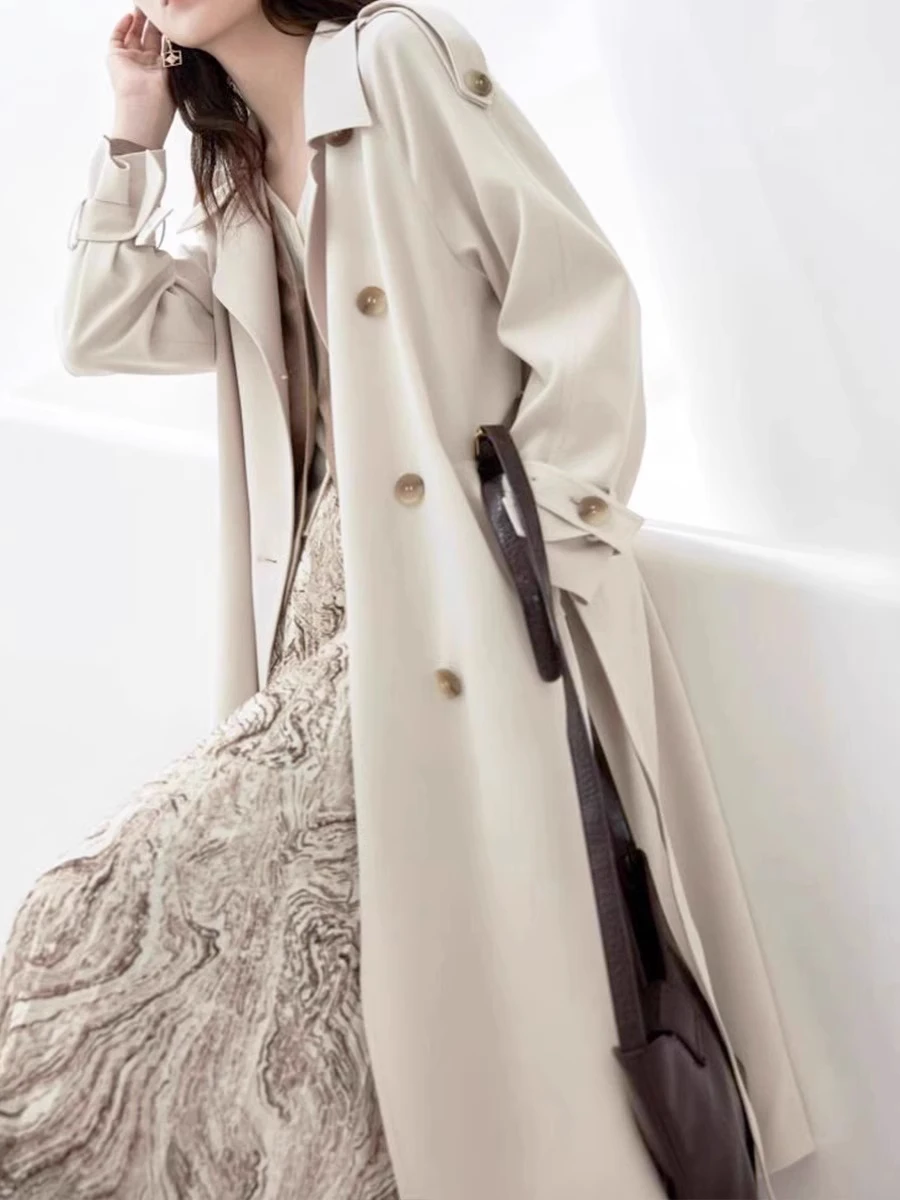 

Женские тренчи, зимние пальто, женские предложения, сушка букв, серо-белые, уменьшающие возраст, простота, принт, винтажные универсальные особенности