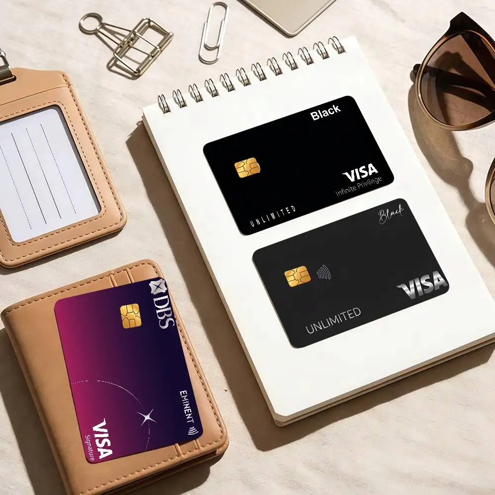 Fashion V-ISA logo  Spend or Save Funny Shell Ultra Thin No Fade Sticker Cover Film for Debit Credit Card