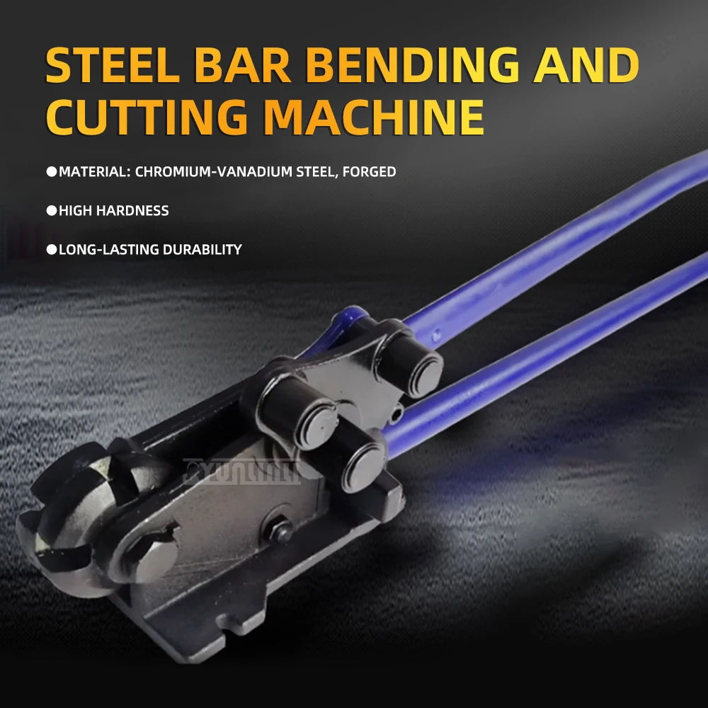 Steel Bar Iron Rod Bending Cutting Tool, Rebar Cutter, Threaded Steel Bending Shearing Machine, Rebar Bender