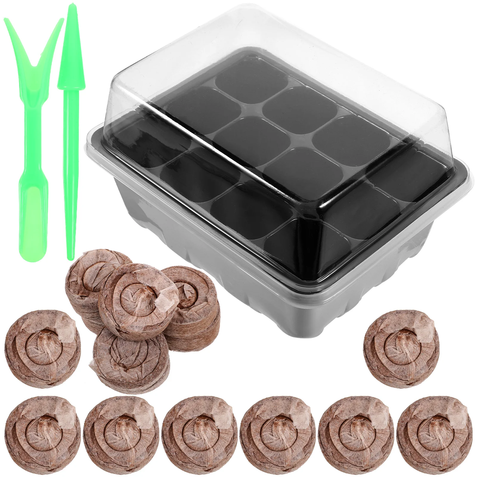 

Пластиковый лоток с 12 сетками, 12 гранул торса для выращивания семян, лоток для выращивания садовых принадлежностей для размножителей