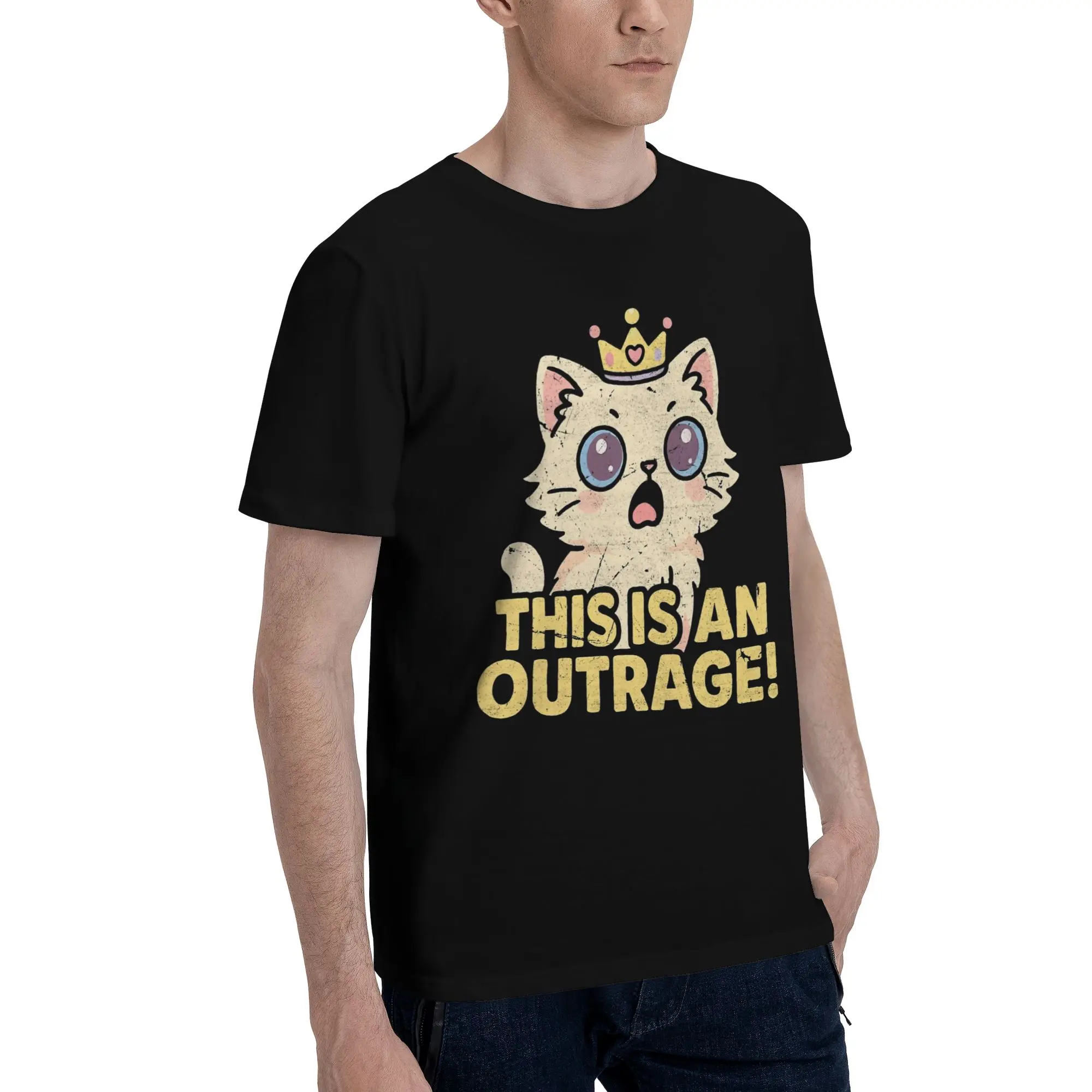 This Is An Outrage Princess Donut Cat  Outfit Men Women T Shirt 100% Cotton Tee Fashion  T-shirt Clothes