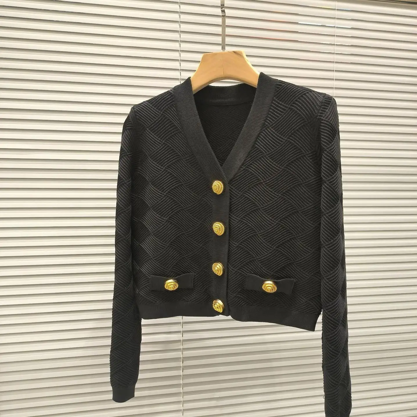 سترة صوفية محبوكة مفتوحة منسوجة من V-Ne إصدار راقي، متعددة الاستخدامات، طويلة بطول Sve ort للنساء...