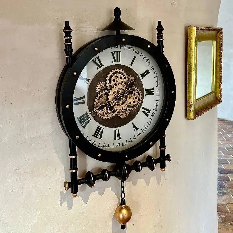 Roman Design Wall Clock Pendulum Unique Elegant Modern Aesthetic Wall Clock Modern Silent Relogio De Parede Bedroom Decoration