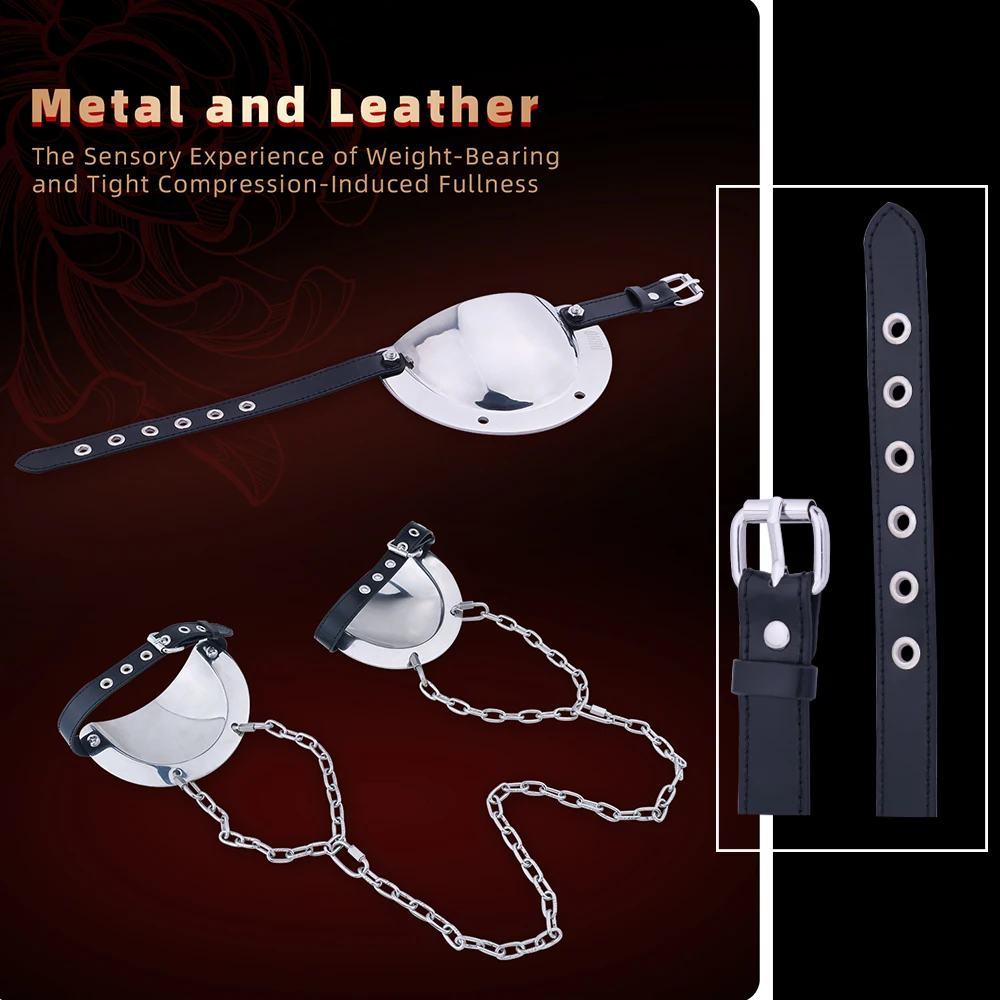 GBAR الفولاذ المقاوم للصدأ جهاز ضبط النفس الصدر يمكن ارتداؤها حزام عبودية الثدي BDSM يمزح الجنس لعب للنساء الكبار اللعب الملحقات #6